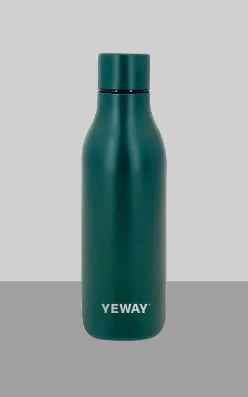 stainless steel double wall leakproof insulated flask water bottle with screw lid